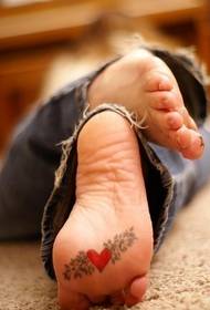 Girls foot love tattoo picture