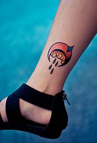 Knöchel kreative Mond Regen Mode Tattoo Bild