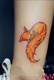Fire Fox snavel tattoo foto