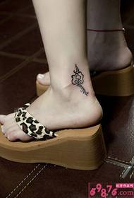 back ankle small totem tattoo pattern picture