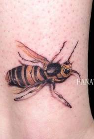 ankle small bee tattoo picture