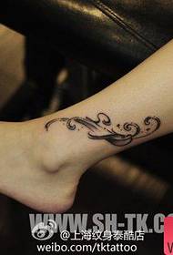 female foot popular popular vine tattoo pattern