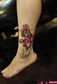 sword thorn creative instep tattoo picture