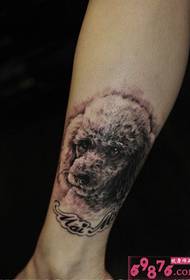 ankle cute pet dog avatar tattoo Picture