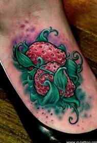 jordbær tatoveringsmønsterbilde av jenter føtter
