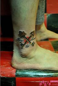 ankle key tattoo picture