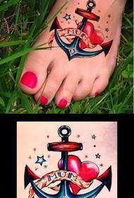 patró de tatuatge popular d'ancoratge pop popular
