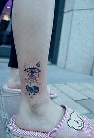 Creative Diamond Eye Ankle Tattoo Picture