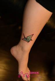 kumbukumbu za utoto elfu karatasi cranes ankle picha za tattoo