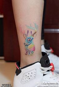uzorak tetovaža vjeverica u boji gležnja
