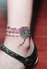 Diamond Anklet Fashion Tattoo Slika