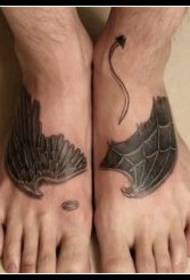foot wing tattoo pattern picture
