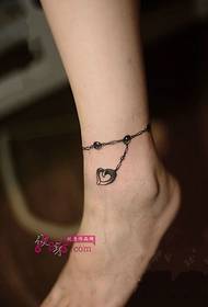 small fresh love anklet fashion tattoo picture