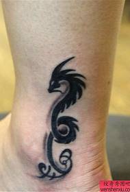 foot totem dragon tattoo pattern