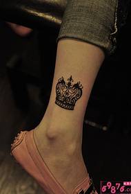 ankle crown fresh European and American tattoo pictures