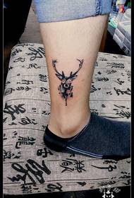 personal ankle antelope tattoo pattern