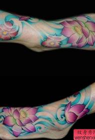 a back lotus tattoo pattern