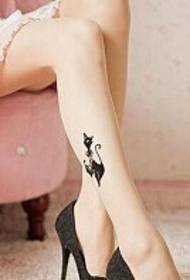 girls feet fresh and beautiful little cat tattoo pattern pictures