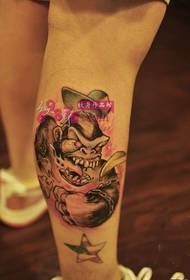 Őrült Boxer Gorilla tetoválás kép