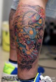 yue yue ang lion motif de tatouage