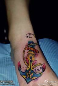 tatuiruotės figūra rekomendavo pėdų spalvos inkaro tatuiruotės tatuiruotę