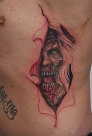 rinnassa kauhu zombie tatuointi kuva