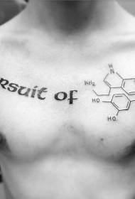 formulë kimike e kuptueshme e zezë Model tatuazhesh me letra