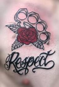 virág tetoválás férfi mellkasi virág tetoválás kép