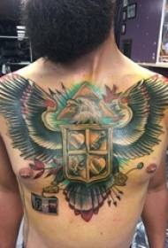 Eagle tatuatu di culore maschile di culore tatuatu di aquila di culore