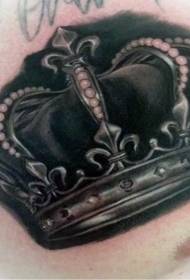 Chest amazing beautiful crown tattoo pattern