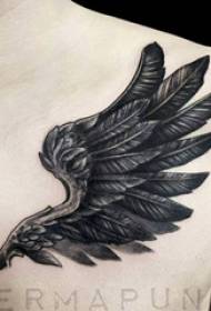 tattoo black male chest black wings tattoo picture