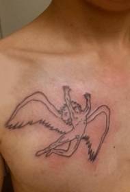 Tattoo guardian angel boy chest black angel tattoo picture