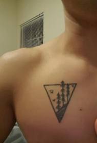 tetoválás a mellkason tetoválás a fekete férfi minimalista tetoválás képén