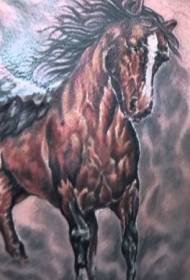 груди людини великий чорний кінь татуювання візерунок