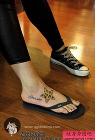 modeli i tatuazhit me yndyrë të këndit të leopardit me pesë cepa