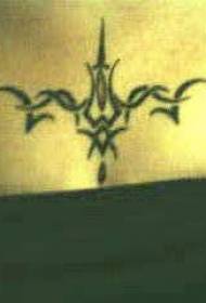 chest black tribal tattoo pattern