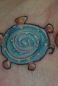 piękno stóp ładny mały wzór tatuażu żółwia
