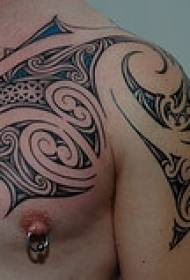 half-length pretty cool tribal tattoo pattern