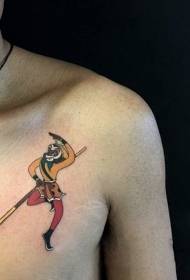 bröstkamp seger Buddha tecknade målade tatueringsmönster