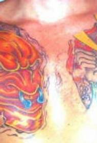 dos diseños de tatuajes japoneses de color demonio