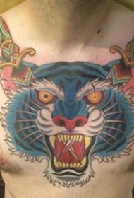 Tattoo prsni koš za muškarca u prsima u boji Tiger Tattoo