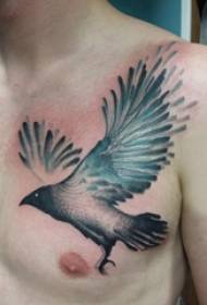 tetoválás Bird Boy mellkasi madár tetoválás minta