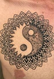 Tattoo chest male boys chest black yin and yang tattoo pictures