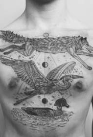 boys chest simple line tattoo tattoo wolf tattoo crane tattoo and duck tattoo pictures