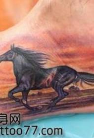 alternative foot horse tattoo pattern