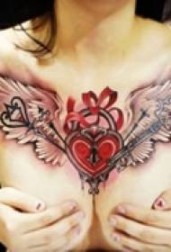 Hyun Color beautiful chest tattoo