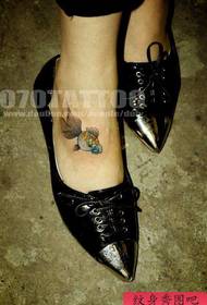 Instep Lovely Goldfish Tattoo Picture