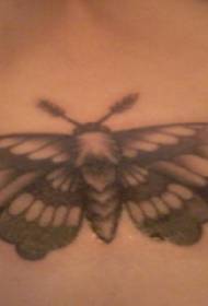Момичета под татуировката на гърдите Момичета под черната татуировка на пеперудата