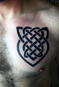 chest typical Kay Erte knot tattoo pattern