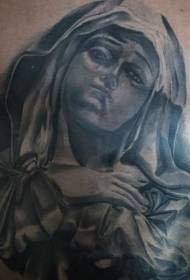 prsni koš in trebuh verski slog molitve ženske tatoo vzorec